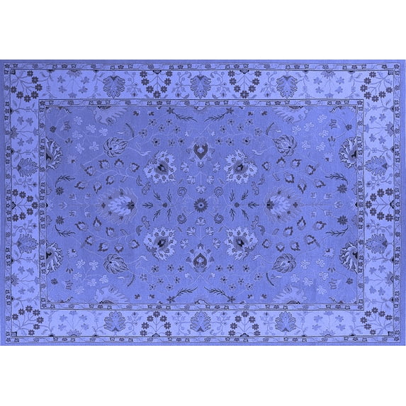 Ahgly Company Indoor Rectangle Oriental Blue Traditional Area Rugs, 8' x 10'