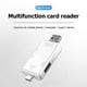thumbnail image 4 of Lector de tarjetas 6 en 1 OTG USB 3.0 tipo C para tarjetas Secure Digital/TF (blanco), 4 of 5
