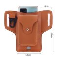 thumbnail image 3 of Riñoneras Bolso Riñonera Vintage con cinturón para hombre, funda para teléfono de cuero PU, soporte para llaves, para exteriores, 3 of 5