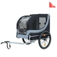 thumbnail image 3 of Dog Strollers Large Folding Bike Trailer for Dogs – 120LB Capacity All-Terrain Pet Carrier, Durable Steel Frame for Cycling, Jogging, Camping & Outdoor Adventures, Black- Gray,Cat Strollers, 3 of 11