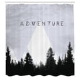 thumbnail image 2 of Ambesonne Adventure Shower Curtain, Forest Hipster Mountains, 69"Wx70"L, Pastel Purple, 2 of 4