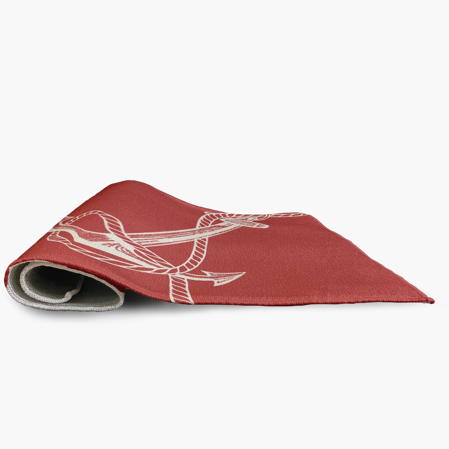 E by Design Anchored Nautical Indoor/Outdoor Rug - Dusty Smoke - 2 x 3 ft.