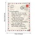 DYWADE 4th of the July Home Textiles Quilt to My Daughter Warm Gift Blanket Letter Blanket