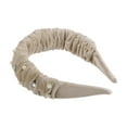 thumbnail image 6 of Unique Bargains 1 Pcs Rhinestone Headband Faux Crystal Headbands Hair Accessories for Women Beige 1.57 Inch Wide, 6 of 7