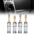 thumbnail image 4 of Banana Plug Connector, Double Screw Design Wide Range Of Applicable Devices Six Leaf Design Non Magnetic Brass Material Six Leaf Banana Plug  For Indoor, 4 of 8