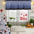 thumbnail image 6 of Blue Geometric Valances for Windows, Decorative Rod Pocket Window Valance Curtains, Ombre Modern Abstract Art Short Curtain Drapes for Kitchen/Bathroom/Living Room, 2 Panels, 54" W x 18" L, 6 of 8
