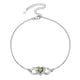 thumbnail image 1 of Pulsera de tobillo de plata esterlina Silvora con piedra de nacimiento de corazón de agosto, 1 of 8