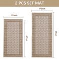 thumbnail image 6 of Hiasan Kitchen Rugs for Floor 2 Piece Set Anti Fatigue Cushioned PVC Kitchen Mats Non Slip Waterproof Farmhouse Mats Comfort Standing Mat for Sink, Laundry, 17"x30"+17"x47", Beige Moroccan Trellis, 6 of 6