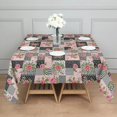thumbnail image 3 of Pioneer Flower Floral Print Pattern Square Tablecloth, Waterproof Wipeable Spillproof Washable Table Cover for Home Kitchen Party Decor, 60"x60", 3 of 6