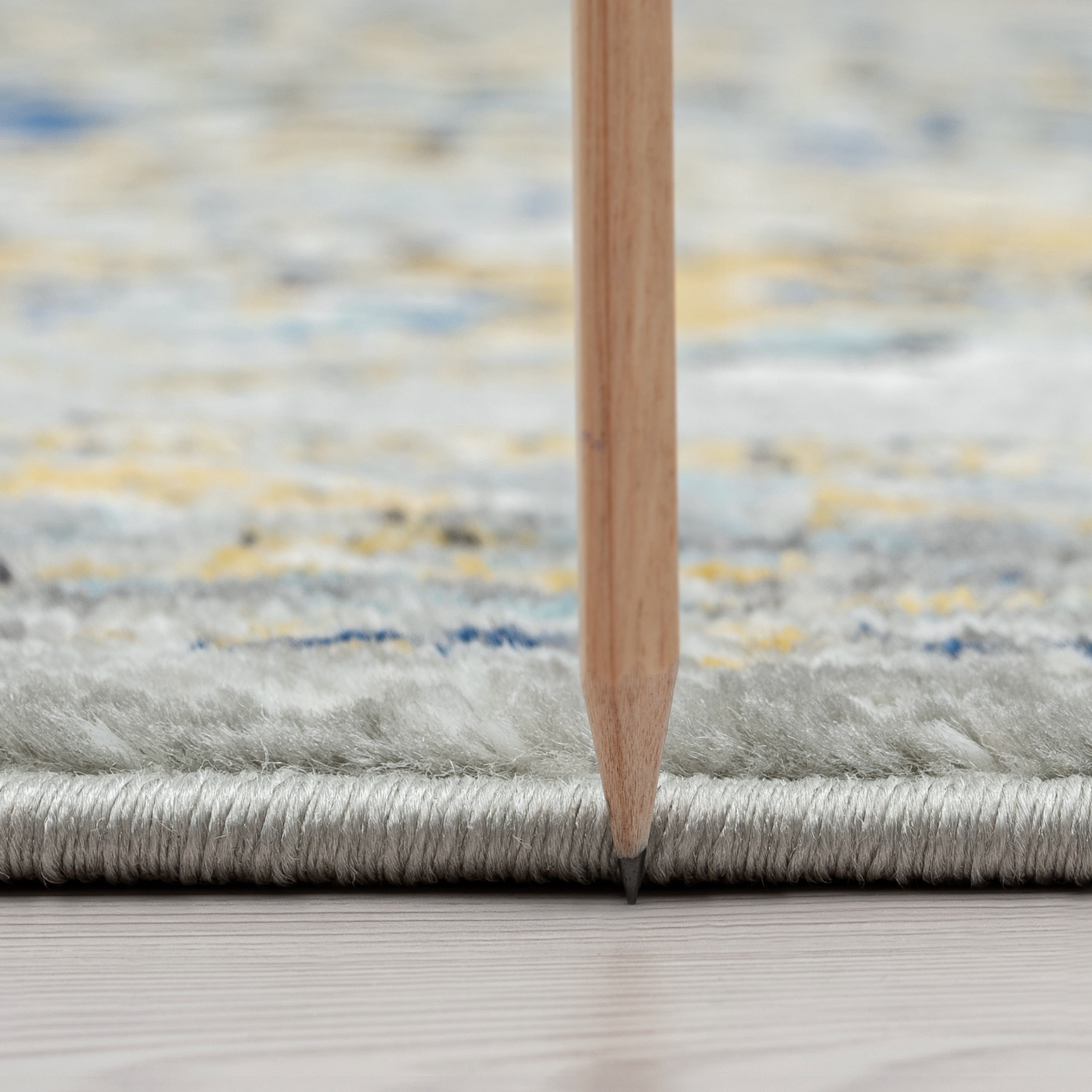 Traditional 2x8 Area Rug (2'3'' x 7'3'') Medallion Cream, Blue Indoor Runner Easy to Clean