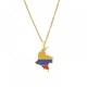 thumbnail image 1 of Collar de mujer, Colombia Mapa Colgante Collar de acero inoxidable Accesorios Mapa Geométrico Colgante Joyería étnica Feliz Sencillez, 1 of 5