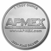 1 oz Silver Round - APMEX w/Harris Holder