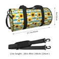 thumbnail image 2 of Balery White Blue Striped Sunflower Bolsa de Gimnasio para Mujeres y Hombres, Bolsa de Viaje Impermeable, Bolsa de Fin de Semana con Compartimento para Zapatos y Bolsillo Húmedo, 2 of 6
