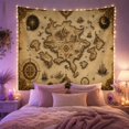 thumbnail image 2 of Fantasy Map with Ships & Sea Creature on Parchment, Adventurous Vintage for History Lovers, Nautical Cartography Artwork, Birthday Gift, Tapestry Wall Hanging for Living Room and Study Room, 2 of 7