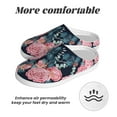 thumbnail image 6 of KLL Rose Flowers Pattern Adult Unisex Cozy Slippers,Fuzzy Slip-on Slippers TPR Sole Slippers Comfort Plush Home Footwear for Indoor & Outdoor-13, 6 of 7