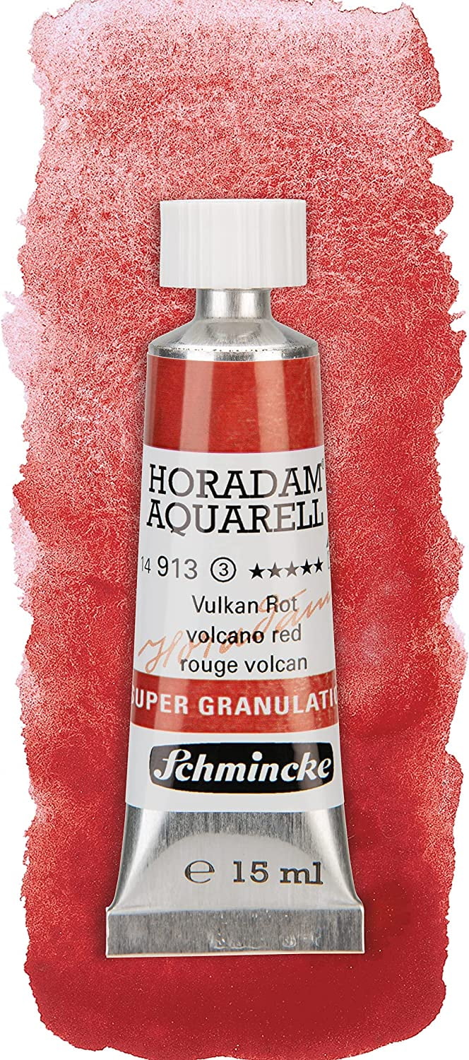 Schmincke Horadam Aquarell Artist Watercolor - Volcano, Supergranulation, Wood Box, Set of 5, 15 ml, Tubes
