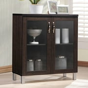 Curio Cabinets With Gl Doors Baxton Studio Sintra Sideboard Storage Cabinet With Gl Doors