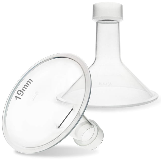 Juego de Embudos para Sacaleches NENESUPPLY 19 mm Compatible con Medela