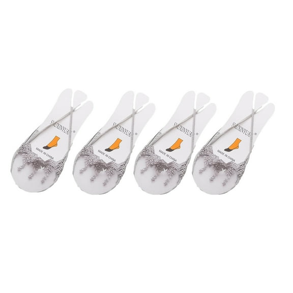 4 pairs No Show Socks for Womens Size 6-9, Ultra Low Cut Liner Silk Breathable Socks Ice Feeling socks, Nonslip Liner Invisible Hidden Thin Socks