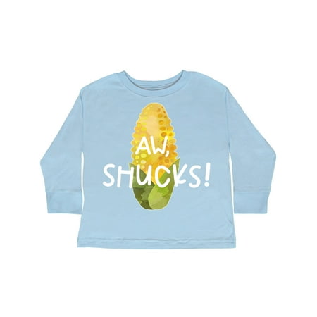 

Inktastic Aw Shucks! Corn on the Cob Humor Gift Toddler Boy or Toddler Girl Long Sleeve T-Shirt