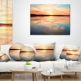 thumbnail image 4 of Designart Sensational Sunset in Australia - Seascape Throw Pillow - 12x20, 4 of 5
