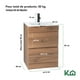 thumbnail image 5 of Gabinete Para Baño KingsHouse Mueble Lavamanos Ovalín Monomando 2 Cajones Organizador Fibra de Madera MDF Cafe, 5 of 7