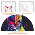 thumbnail image 4 of Pofeuu Neon Pop Art Pitbull Print Christmas Tree Skirt, Merry Christmas Skirt Xmas Tree Ornaments for Xmas Holiday Party Decorations-48", 4 of 7