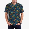 thumbnail image 3 of Rocae Hawaiian Style for Men's Short Sleeve Polo Shirt, Quick Drying Performance Moisture Wicking Sports Men's Golf Shirt Medium, 3 of 9
