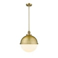 thumbnail image 5 of Innovations Lighting  Franklin Restoration Hampden 1 Light 13" Stem Hung Pendant Brushed Brass/Seedy, 5 of 5