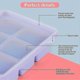 thumbnail image 2 of Ice Cube Tray With Lid, 3 Packs 18 Cubes, Silicone Large Ice Cube Molds, Flexible Stackable And Eas T, 2 of 5