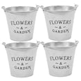 thumbnail image 4 of LITINKIMI Flower Bucket White 4Pcs 3.9x3.9x3.6In Iron, 4 of 8