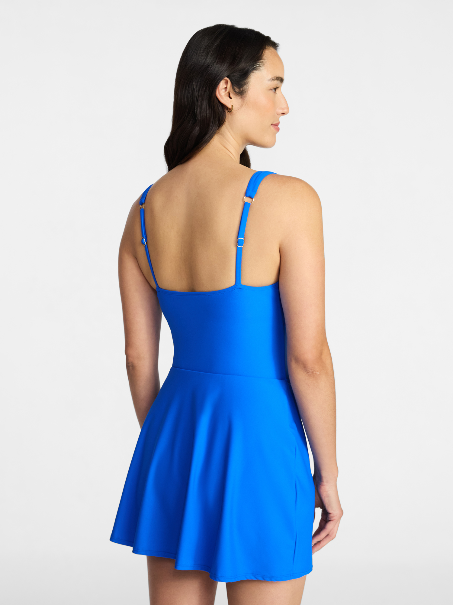 Time and Tru Women's and Women's Plus Size Wrap Swim Dress, Sizes XS-3X
