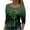 Green, variant on Aayomet Gym Shirts For Women Womens Fall Long Sleeve Stretch Slim Round Neck Ribbed Basic Shirts,Green XXL
