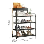 5-Tier Free Standing Shoe Rack, 30.9 Inches Shoe Shelf, Entryway Shoe Organizer Storage Cabinet, Black