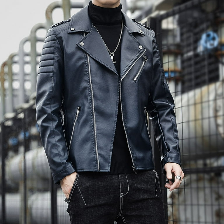 Zhuashum Men Jacket Young Handsome Motorcycle Leather Jacket Zhuashum Men Jacket Young Handsome Motorcycle Leather Jacket