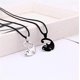 thumbnail image 3 of UBIUO Cat Yin Yang Necklaces for Women Men Girls, Stainless Steel Couples Puzzle BFF Necklace for 2, Cat Lovers Gifts Round Cat | Black&White -, 3 of 4
