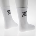 thumbnail image 4 of 1 Par Creative Mens Curse Printed Cotton White Crew Calcetines Novedad - No doy una mierda, Única - No doy una mierda, Única Sunnimix Calcetines del novio de la boda, 4 of 10