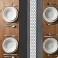 thumbnail image 6 of Black Morocco Table Runner - 90 Inch Long, Kitchen Dining Table Runner Dresser Scarves, Grey Striped Middle Century Patterned Farmhouse Decor for Coffee Tables Wedding Party Banquet, 6 of 8