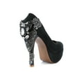 thumbnail image 4 of Hades Shoes H-Juana La Loca Victorian closed toe high heel sparkle & dazzle Black / 9, 4 of 5