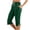 95#Dark Green, variant on Capris for Women Summer High Elastic Waist Drawstring Comfy Yoga Workout Capri Legging Knee Length Cropped Sweatpant Wine L