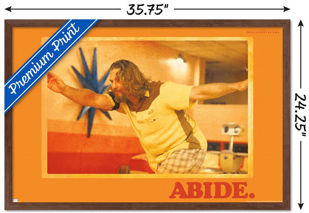 The Big Lebowski - Abide Wall Poster, 22.375" x 34", Framed