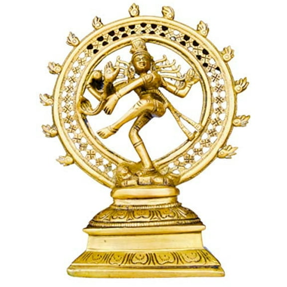 QT Nataraja Statue Brass Nataraj Lord of The Dance Shiv Statue - Handmade in Nepal