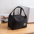 thumbnail image 3 of Bolsa de almuerzo con aislamiento portátil Bolsa de almuerzo Bolsa de transporte Comida Picnic Bolsillo Impermeable Lona aislada Mujeres Picnic Escuela Oficina, 3 of 4