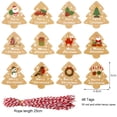 thumbnail image 1 of Kmbangi Christmas Kraft Paper Gift Tags, Tree Present Labels with 50Pcs Ropes, 1 of 5