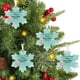 thumbnail image 2 of Adornos navideños de cristal marino | Colgantes hechos a mano con forma de copo de nieve | Regalo de recuerdo de amistad | Decoración navideña acrílica 2D para el hogar, 2 of 6
