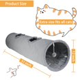 thumbnail image 4 of Tela de gamuza Terunat Túnel para gatos 130 x 30 cm plegable gris, 4 of 6