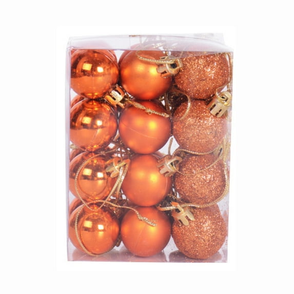 24 Pcs Christmas Ball Ornaments Multicolor Christmas Tree Decoration Balls for Holiday Wedding Party Decoration, with Hanging Hole and Short Line,(1.18"/30MM)