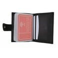 thumbnail image 4 of RFID Blocking Black Genuine Leather Business Card Holder Clear Sleeves Insert Organizer Wallet Snap Closed, 4 of 4