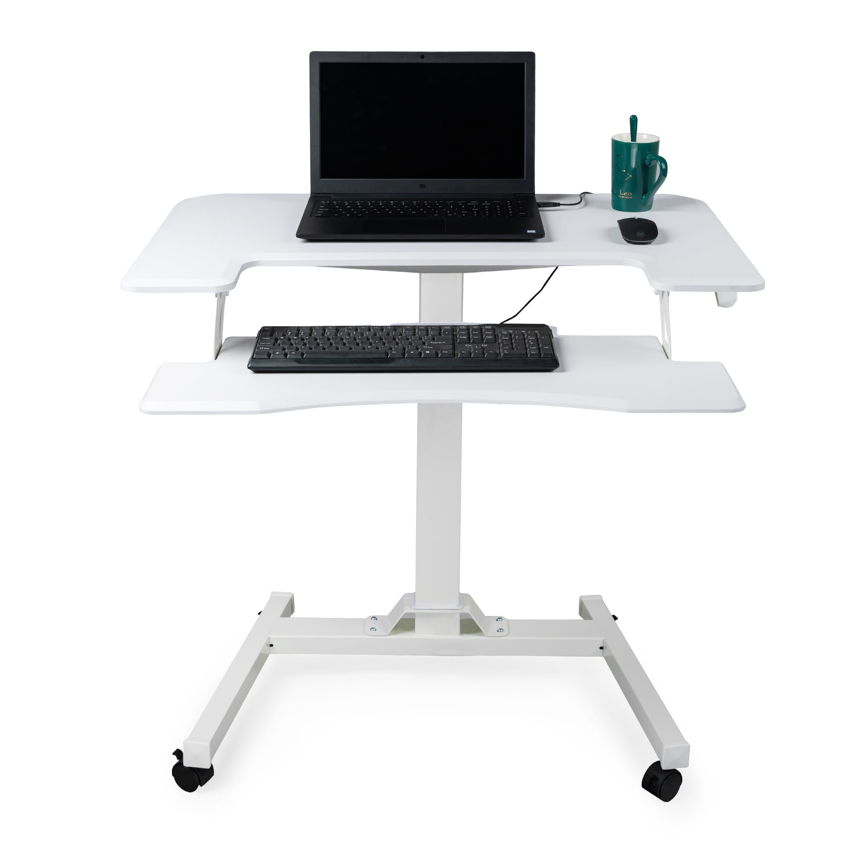 Buy Tomshine Pneumatic Height Adjustable Sit Stand Laptop Desk Movable Workstation Over BedSofa