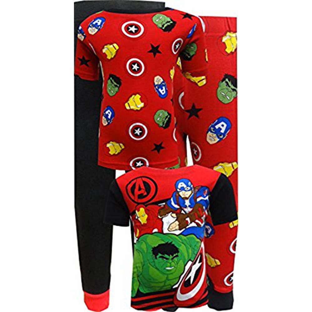 Marvel Marvel Comics Avengers Cotton 4 Piece Pajamas for Big Boys (10